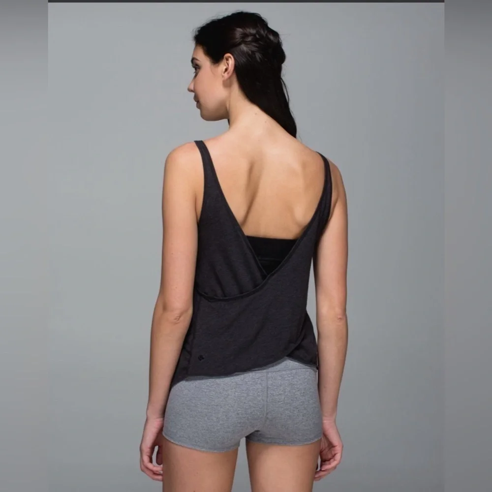 Lululemon Twist & Turn Tank Heathered Grey / Black 8
